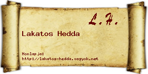 Lakatos Hedda névjegykártya